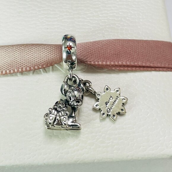 Pandora Sterling Silver Disney Bambi & Thumper Dangle Charm  Pandora Disney Bambi & Thumper Dangle Charm